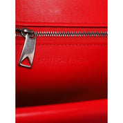 Bottega Veneta The Clip Chili Red Calfskin Leather Shoulder and Crossbody Bag