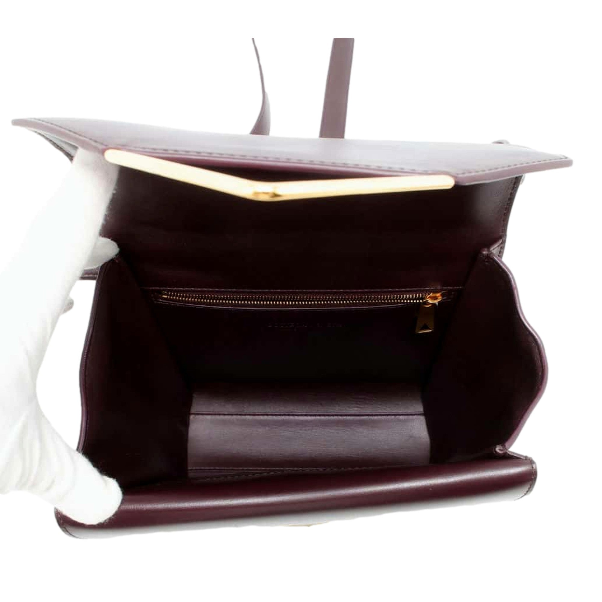 Bottega Veneta The Clip Grape Purple Calfskin Leather Shoulder and Crossbody Bag