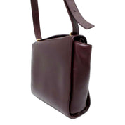 Bottega Veneta The Clip Grape Purple Calfskin Leather Shoulder and Crossbody Bag