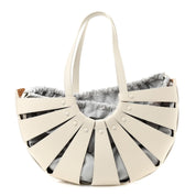 Bottega Veneta The Shell Bag Frost White French Calfskin Handbag