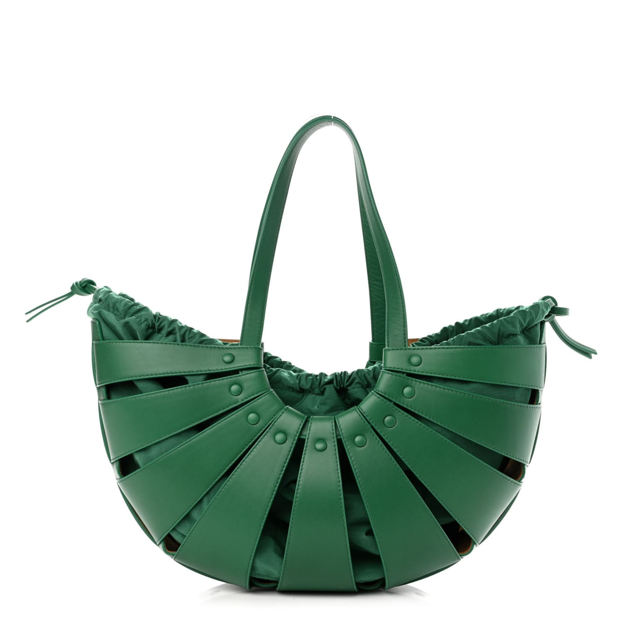 Bottega Veneta The Shell Bag Racing Green French Calfskin Handbag