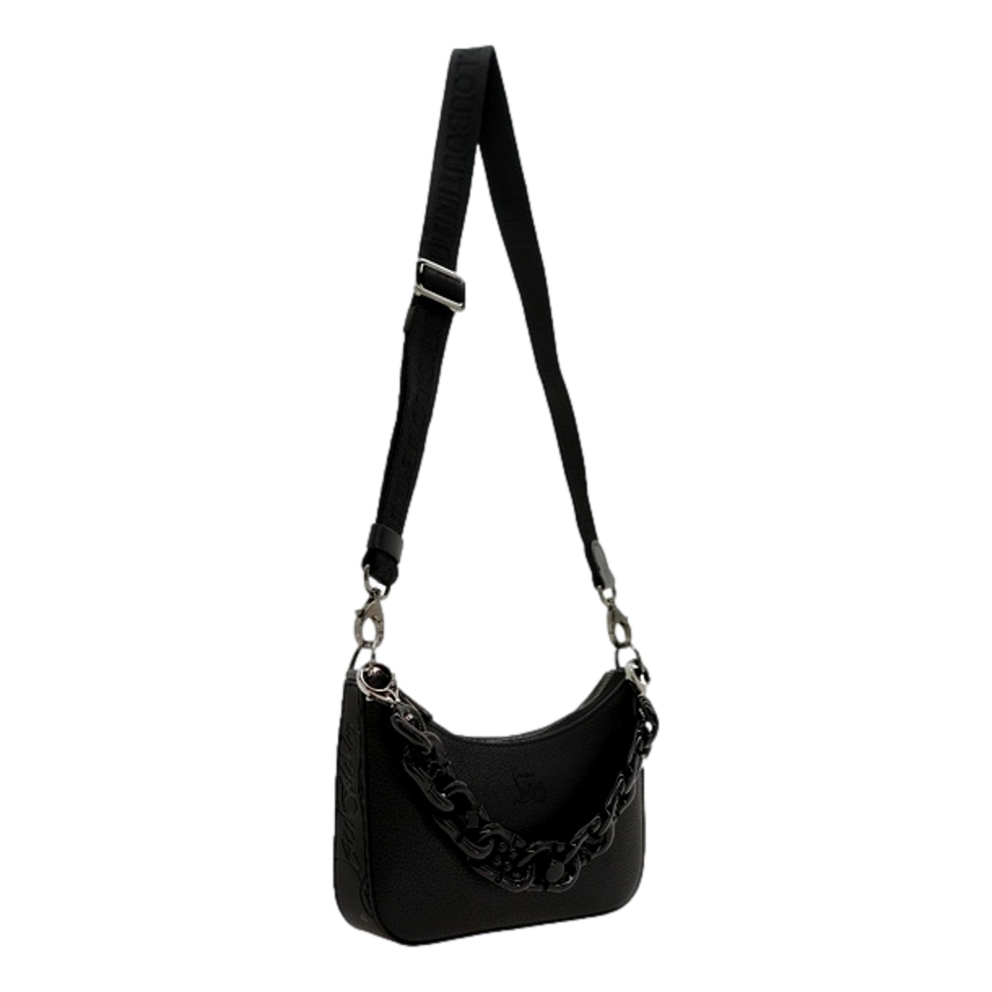 Christian Louboutin Loubila Chain Black Leather Mini Shoulder Bag