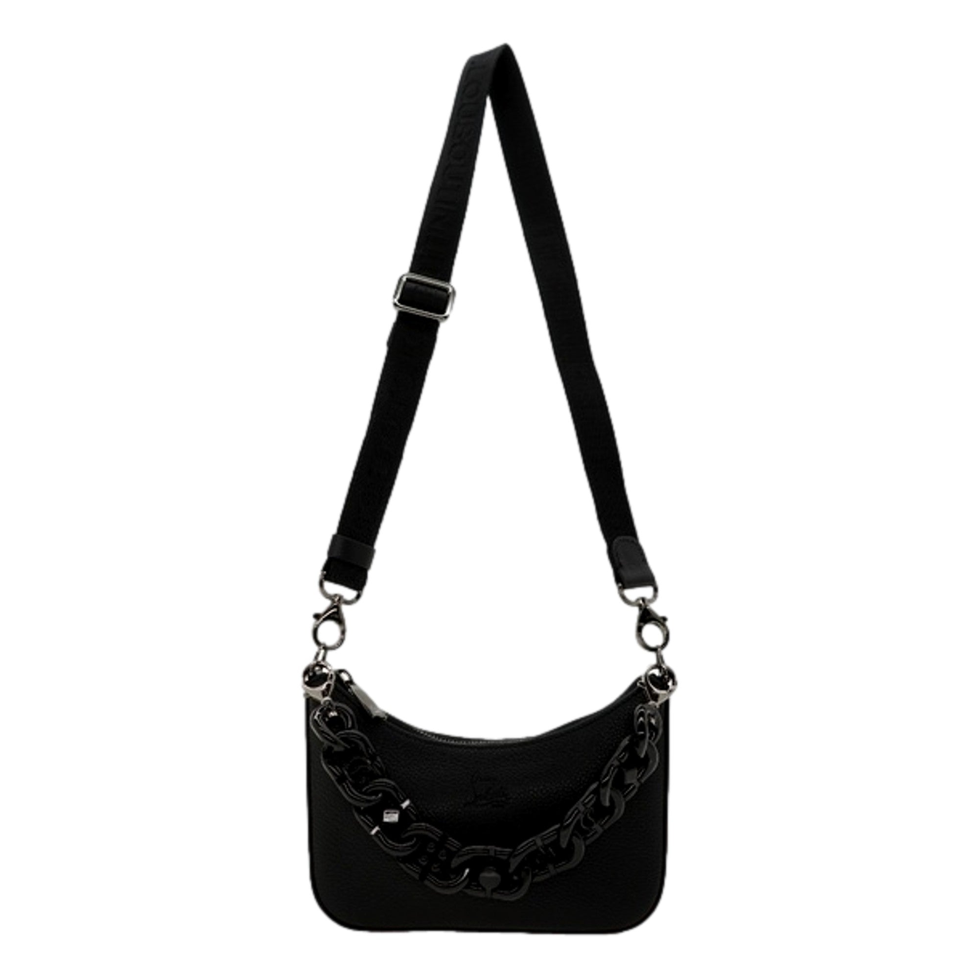 Christian Louboutin Loubila Chain Black Leather Mini Shoulder Bag