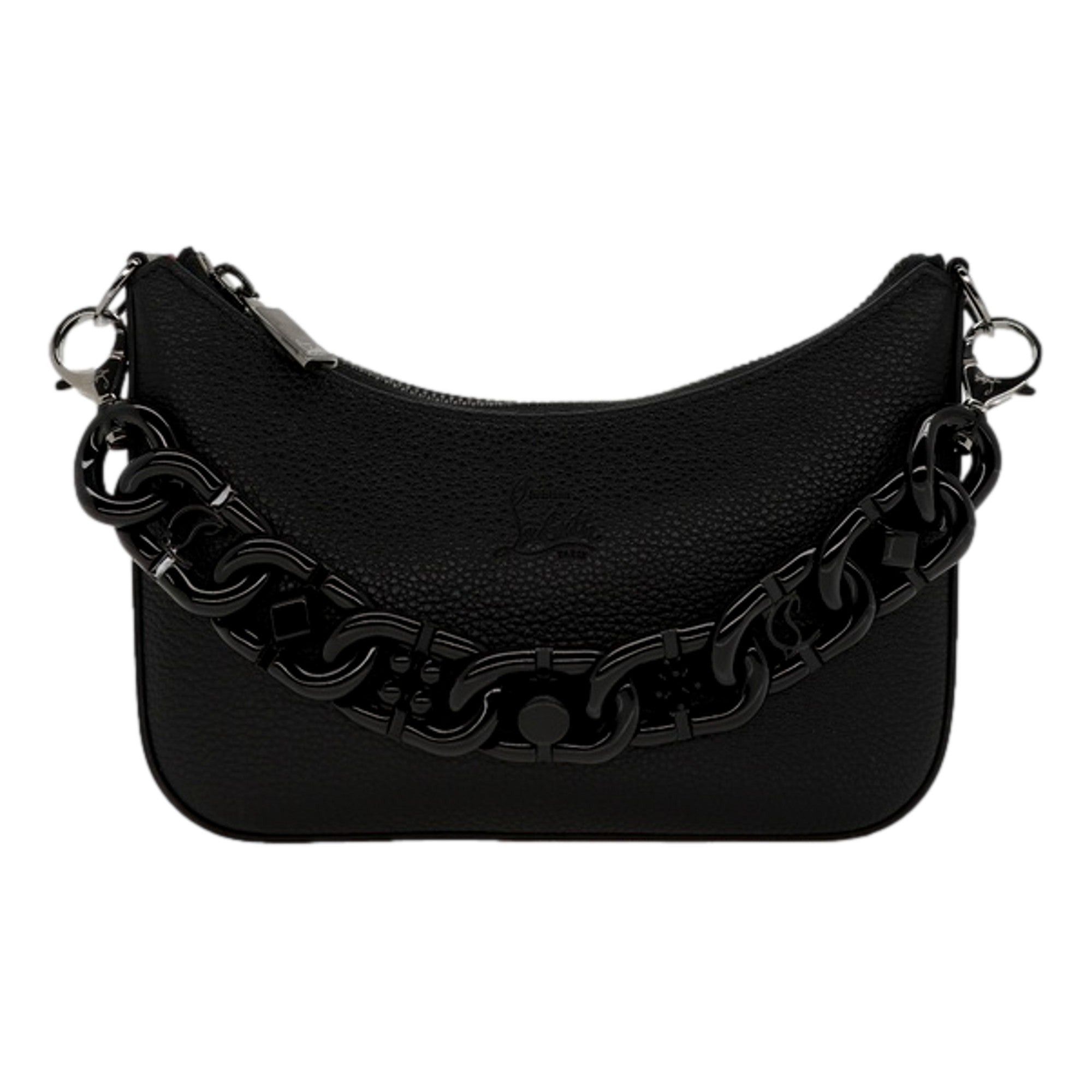 Christian Louboutin Loubila Chain Black Leather Mini Shoulder Bag