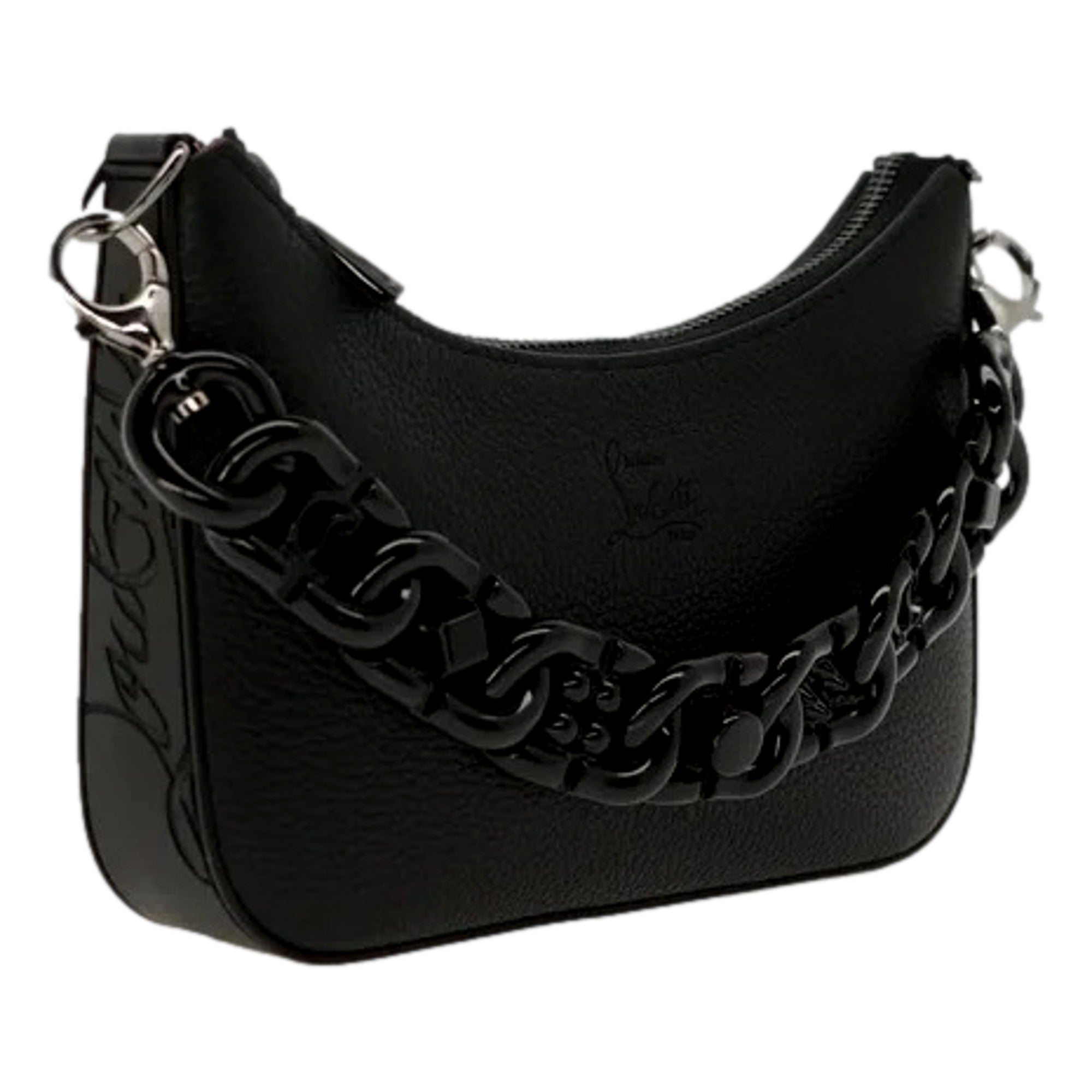 Christian Louboutin Loubila Chain Black Leather Mini Shoulder Bag