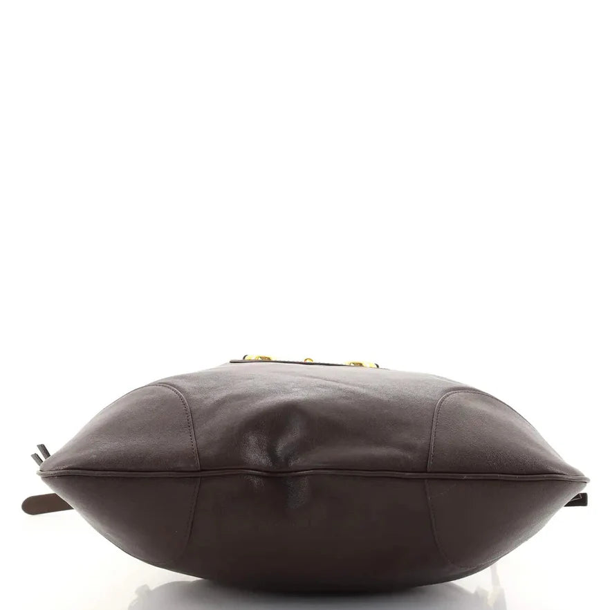 Gucci 1955 Morsetto Large Brown Leather Horsebit Drawstring Bucket Bag