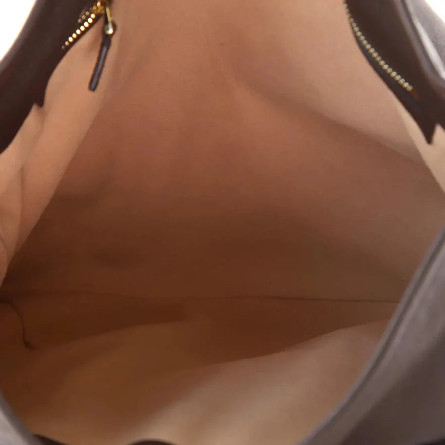 Gucci 1955 Morsetto Large Brown Leather Horsebit Drawstring Bucket Bag