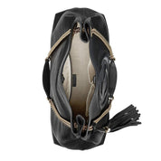 Gucci GG Black Pebbled Calfskin Medium Soho Gold Chain Shoulder Bag