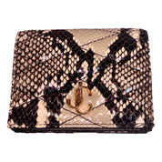 Jimmy Choo Farone Animal Print Leather Card Case Wallet