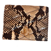 Jimmy Choo Farone Animal Print Leather Card Case Wallet