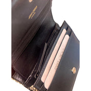 Jimmy Choo Farone Animal Print Leather Card Case Wallet