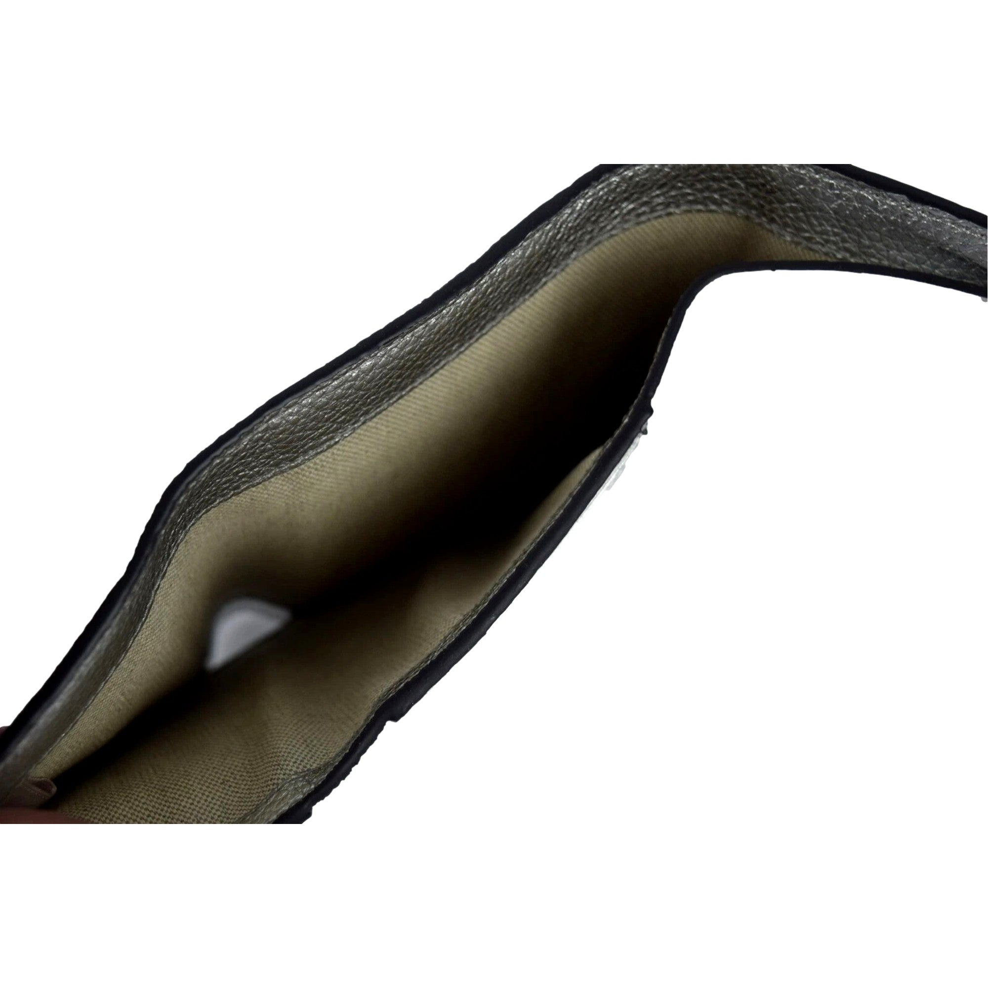 Jimmy Choo Loni Silver Leather Embossed Logo Tri-Fold Card Case Wallet