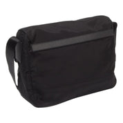 Prada Men's Black Nylon Triangle Logo Messenger Bag