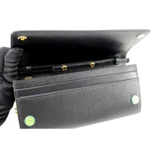 Prada Black Vitello Move Leather Chain Crossbody Wallet Clutch Bag
