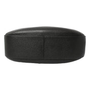 Prada Black Vitello Phenix Leather Web Stripe Strap Crossbody Bag