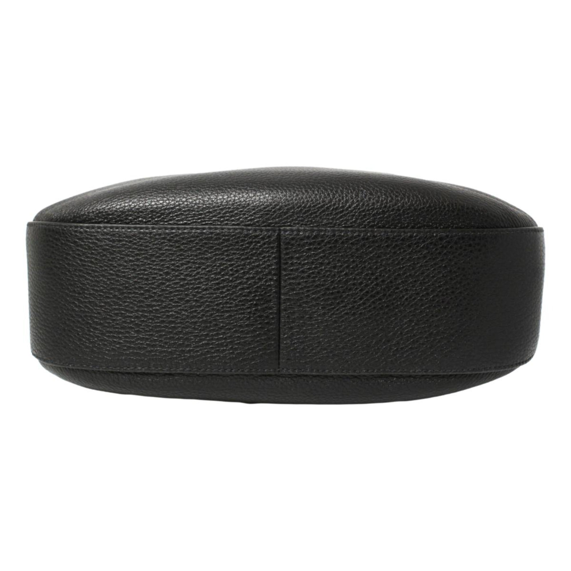 Prada Black Vitello Phenix Leather Web Stripe Strap Crossbody Bag