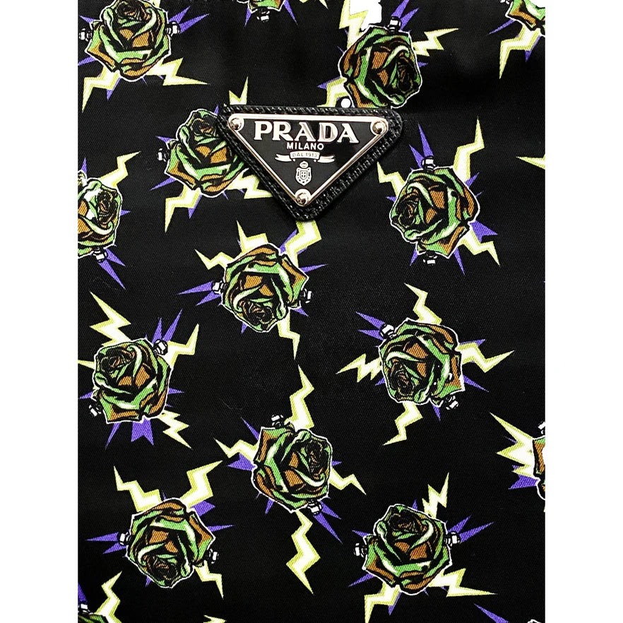 Prada Frankenstein Black Nylon Convertible Shopping Tote Bag