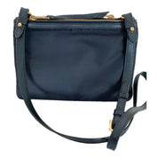 Prada Tessuto Nylon Blue Zip Calf Leather Crossbody Bag