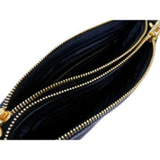 Prada Tessuto Nylon Blue Zip Calf Leather Crossbody Bag