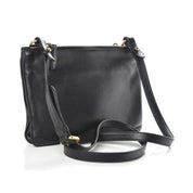 Prada Vitello Phenix Leather Gold Hardware Black Crossbody Bag