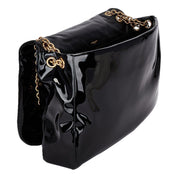 Saint Laurent Jamie YSL Black Patent Leather Chain Strap Large Shoulder Bag