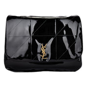 Saint Laurent Jamie YSL Black Patent Leather Chain Strap Large Shoulder Bag