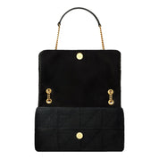 Saint Laurent Jamie YSL Satin Textured Chain Strap Small Crossbody Flap Bag