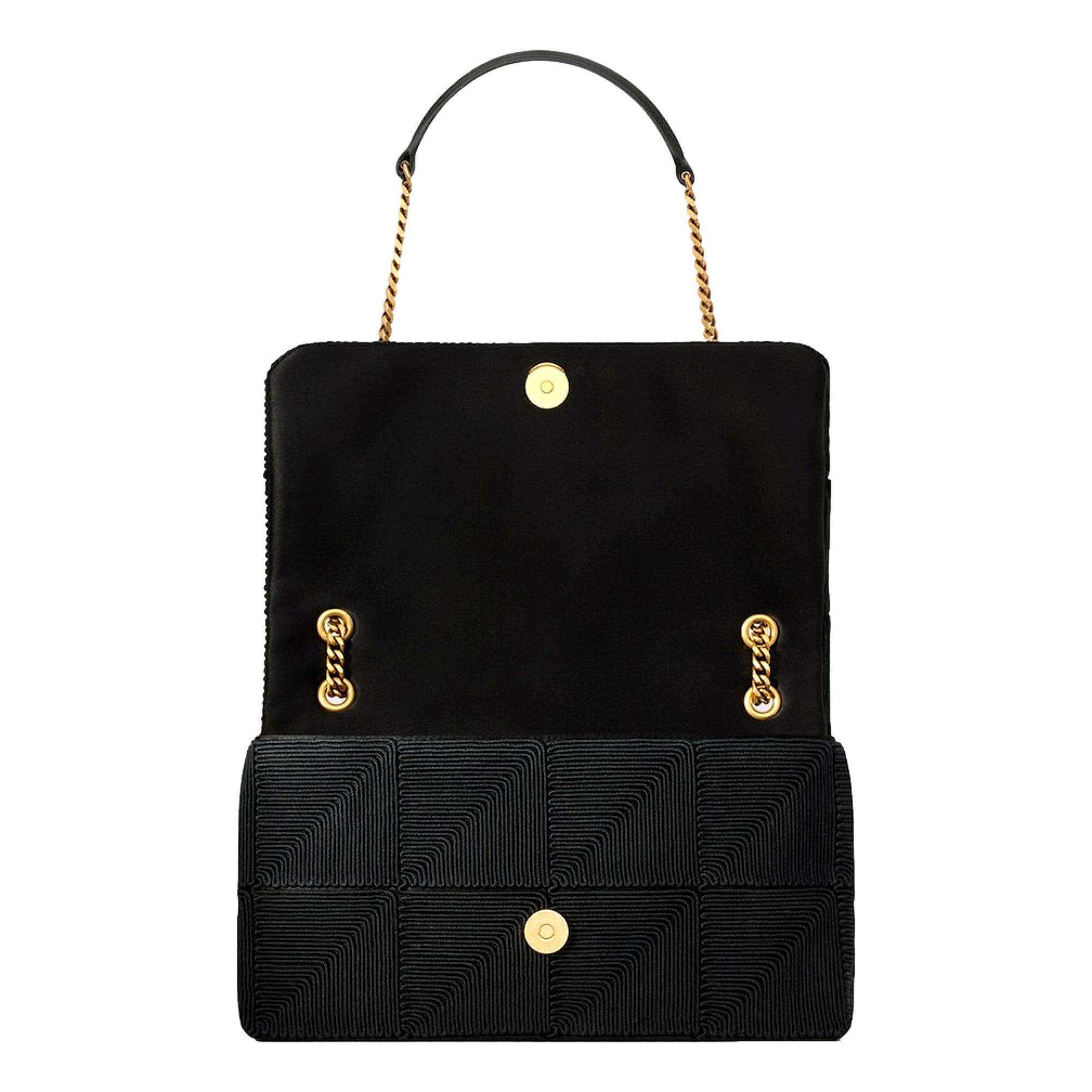 Saint Laurent Jamie YSL Satin Textured Chain Strap Small Crossbody Flap Bag