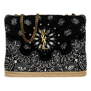 Saint Laurent Loulou Black Paisley Quilted Crossbody Bag