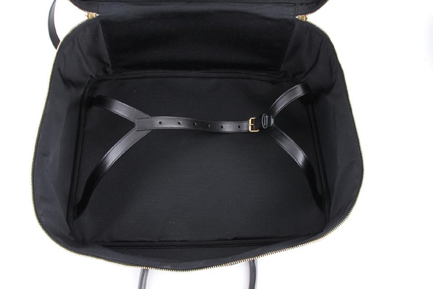 Saint Laurent Monogram Large Luggage Dark Brown Coated Canvas Case Bag