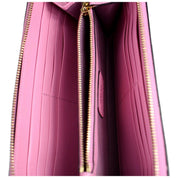 Versace La Medusa Baby Pink Long Zip Around Wallet