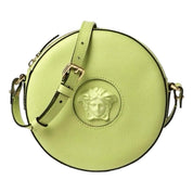 Versace La Medusa Lime Green Disco Round Crossbody Bag