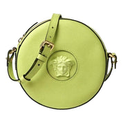 Versace La Medusa Lime Green Disco Round Crossbody Bag
