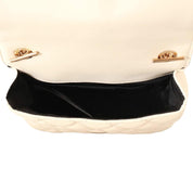 Versace La Medusa Nappa Quilted Beige Leather Chain Small Crossbody Bag