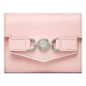 Versace Medusa 95 Dusty Pink Tri Fold Snap Wallet Card Holder