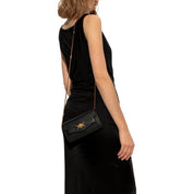 Versace Medusa 95 Small Black Wallet on Chain Crossbody Bag