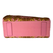 Versace Pastel Pink Signature Print Small Canvas Tote